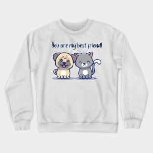 YOU ARE MY BEST FRIEND! Cute CATS Crewneck Sweatshirt